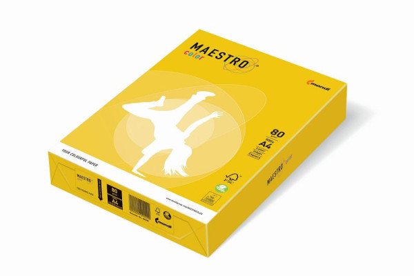 MAESTRO COLOR Kopierpapier MAESTRO® Color Intensiv, A4, 80g/m², 500 Blatt, intensivgelb, 9417-IG50A80S