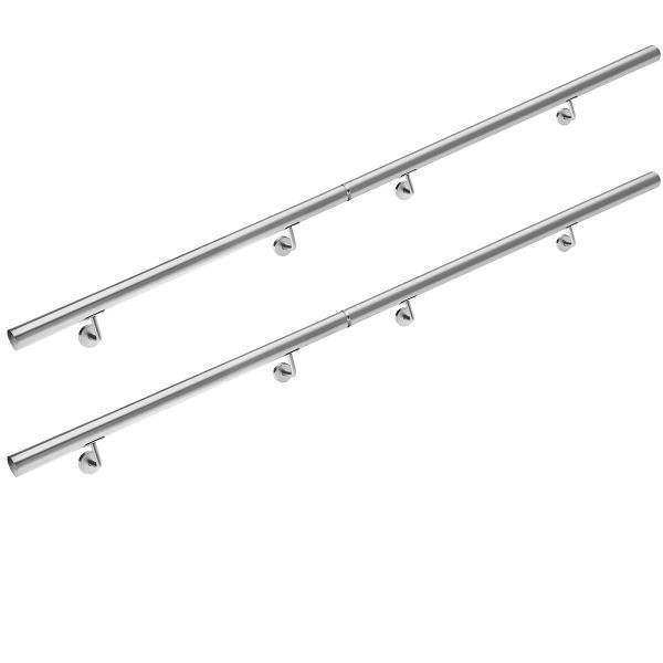 monzana Handlauf 4er-Set Edelstahl 4,2x400cm, 994347, 4250525377668