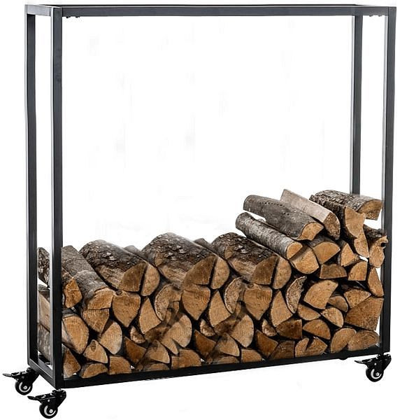 CLP Kaminholzständer Hetta 25x80x100 cm, schwarz, 151826601