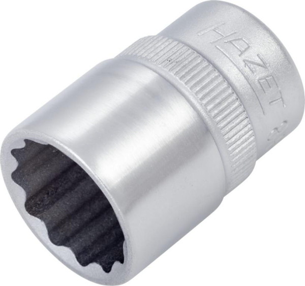 Hazet Steckschlüsseleinsatz, Doppelsechskant, Vierkant hohl 10 mm (3/8 Zoll), 15 mm, Mit Rändelung, 880Z-15