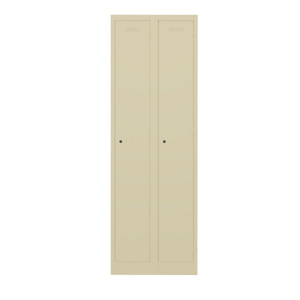 Bisley Garderobenschrank Primary Locker, 2 Abteile, 606 creme, PL3050D1606