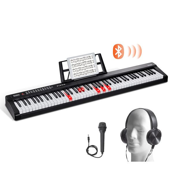 VEVOR Digital 88 Tasten Keyboard E-Piano Klavier Digital Piano 1000 Rhythmen, 88JBPZSMGQ88WU1LTV2
