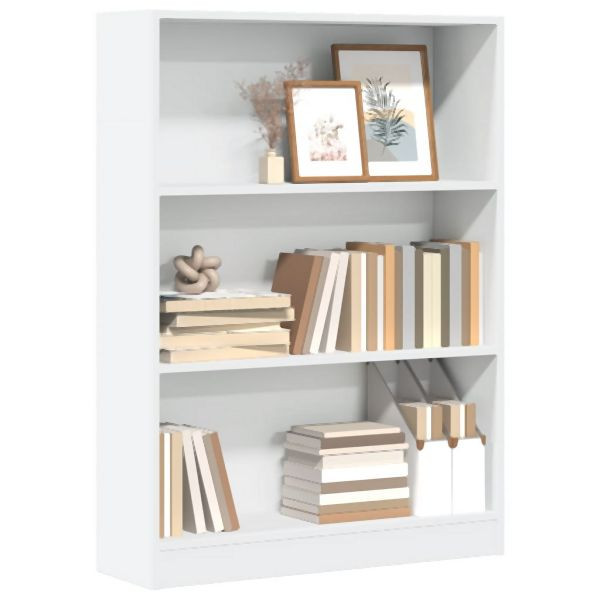 vidaXL Bücherregal Weiß 80x24x109 cm Holzwerkstoff, 857835