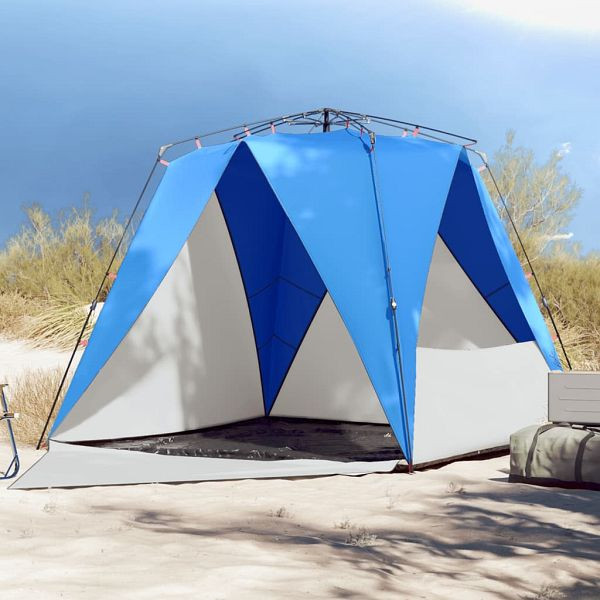 vidaXL Strandzelt 4 Personen Azurblau Quick Release Wasserdicht, 4005305
