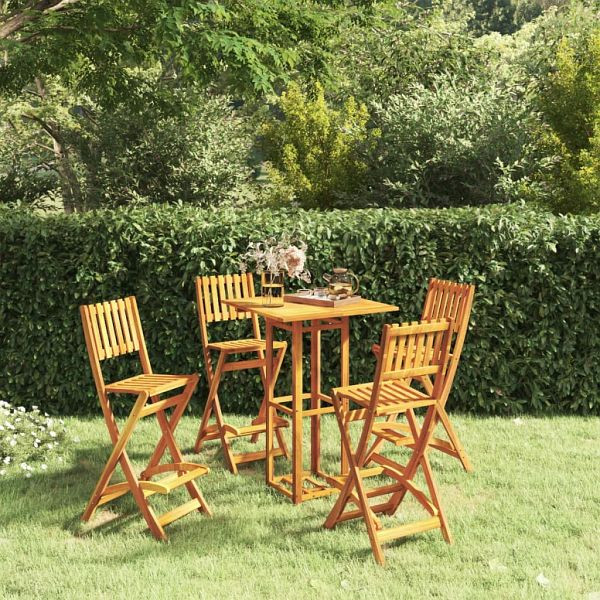 vidaXL 5-teilig Gartenbar-Set Massivholz Akazie, 3104962