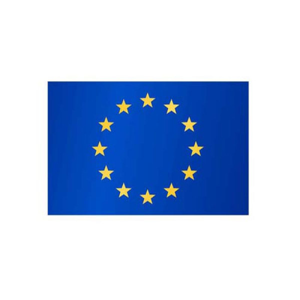 Stein HGS Europaflagge, 150 x 250 cm (Querformat), mit Seil und Schlaufe, FlagTop 160 g/m², für Fahnenmasten ab 8 m, ohne Hohlsaum, 26711