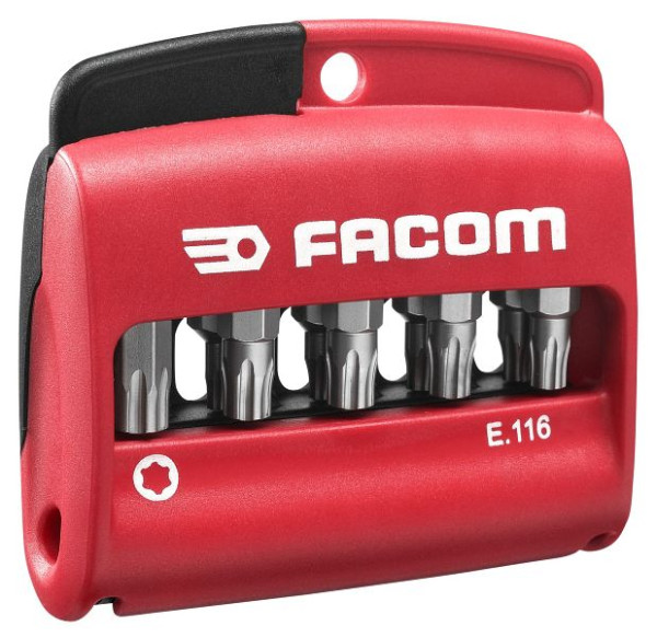 Facom Bithalter, Bits 1/4", Torx Plus, Satz im Klapphalter, 11-teilig, E.116