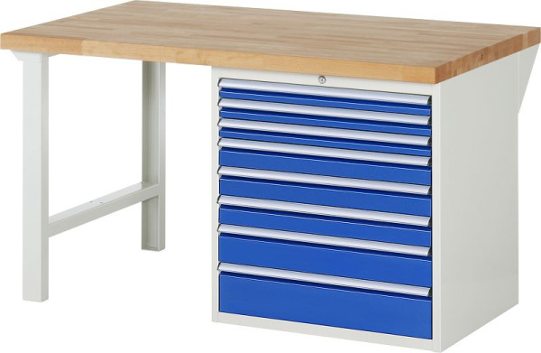 RAU Werkbank Serie 7000 - Modell 7619, B1500 x T900 x H890 mm, Systemunterbau B1500 x T850 x H850 mm, 03-7619A1-159B4M.11