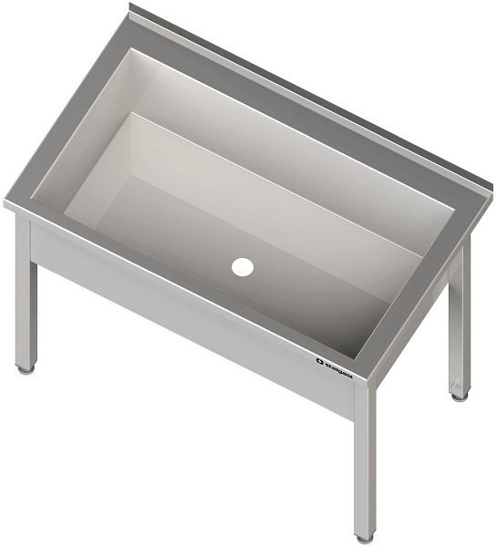 Stalgast Topfspüle mit einem Becken, 900x600x850 mm, 300 mm Beckenhöhe, mit Aufkantung, verschweißt, VTS09600A
