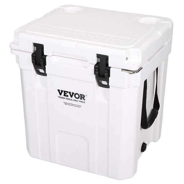 VEVOR Passive Kühlbox Eisbox 36,34 L, Isolierte Kühlbox Camping Thermobox 30-35 Dosen, Campingbox Kühlschrank mit Flaschenöffner, BXSYLQQGS35QTSH76V0