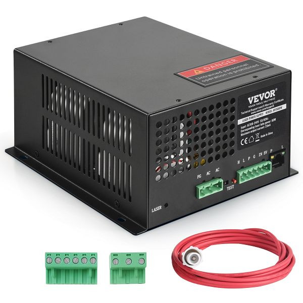 VEVOR CO2-Laser-Netzteil für 60w-laserröhre, Konstantstrom Schutz, Leerlaufschutz, Schnelle Wärmeableitung, EYHTJGGDY60W3KR0YV7