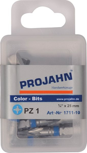 Projahn 1/4" markierter Bit L25 mm Pozidriv Nr 2 10er Pack, 1712-10
