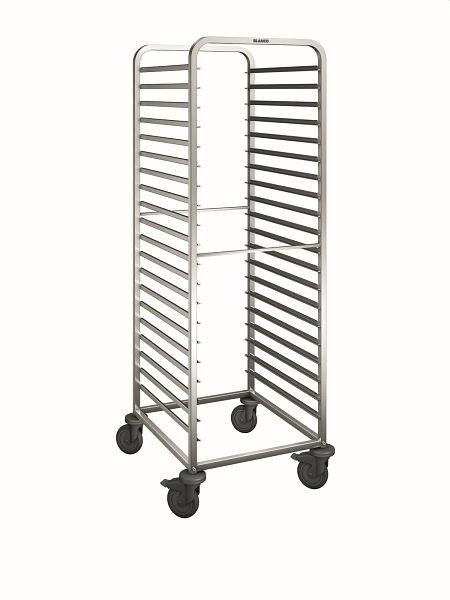 B.PRO RWR 161-20 Regalwagen aus rostfreiem Edelstahl mit Kunststoffrollen, 572304