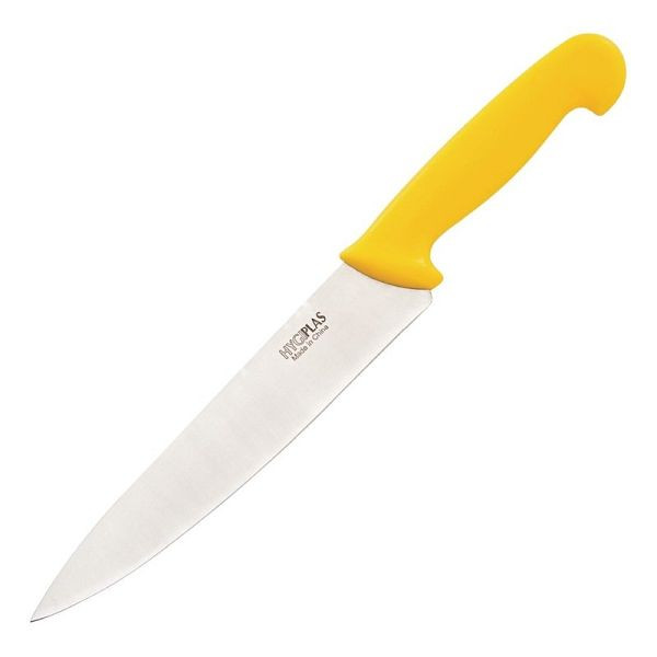 Hygiplas Kochmesser 21cm gelb, Edelstahlklinge, Nylon-Griff, C803
