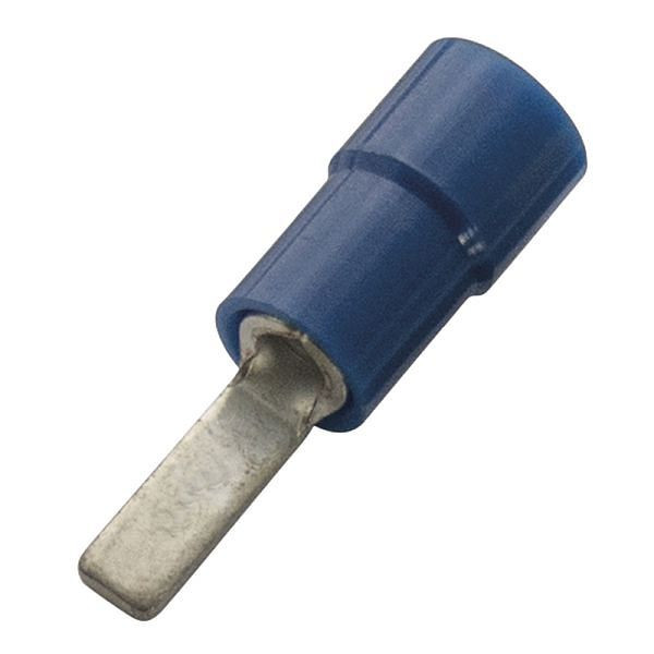 Haupa Flachstifte blau PVC-isoliert 1,5-2,5 mm², GL 19,4 mm, VE: 100 Stück, 260332