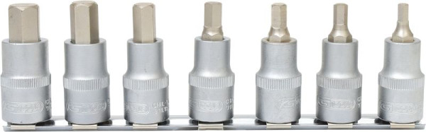 KS Tools 1/2" Bit-Stecknuss-Satz Innensechskant, kurz, 7-teilig, 911.1320
