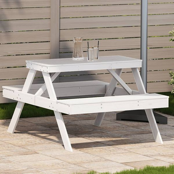 vidaXL Picknicktisch 105x134x75 cm Massivholz Kiefer, 832568