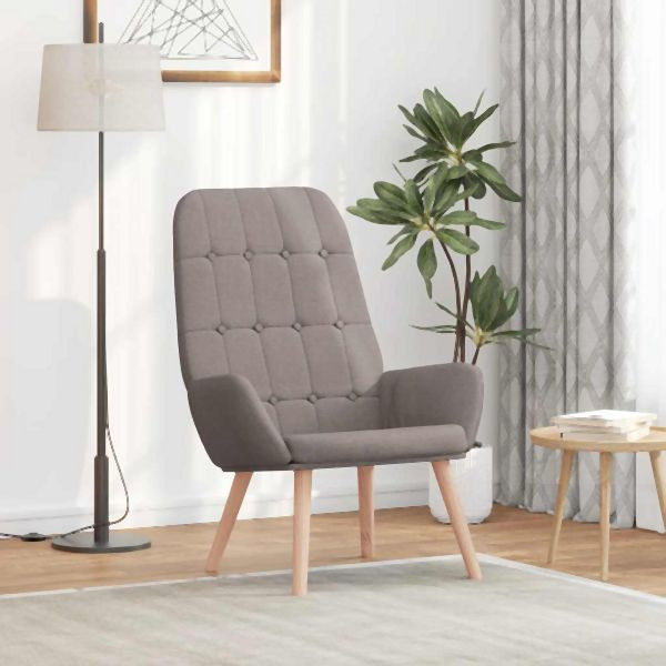 vidaXL Relaxsessel Taupe Stoff, 70 x 77 x 94 cm (B x T x H), 4102650, 8721158559715