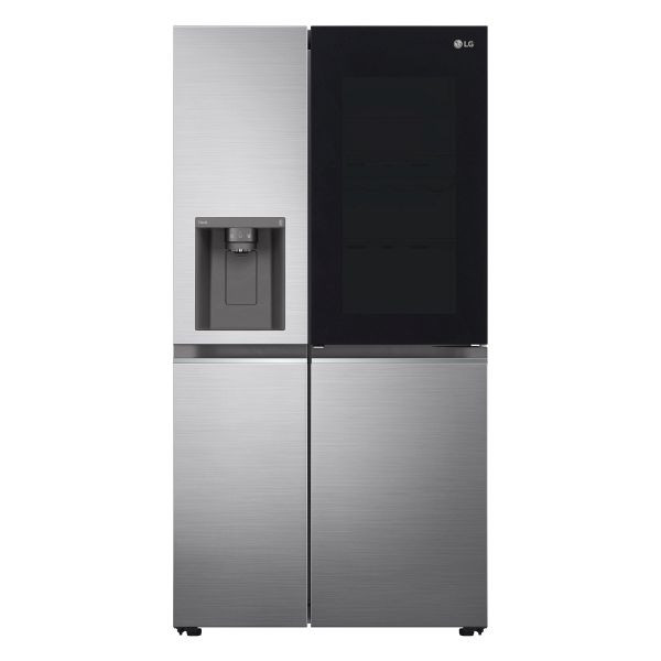 LG Side-by-Side Kühlschrank mit InstaView Door-in-Door, Eis-, Crushed Ice- und Wasserspender, 635 Liter Kapazität, Matte Black, GSXV81PZLE
