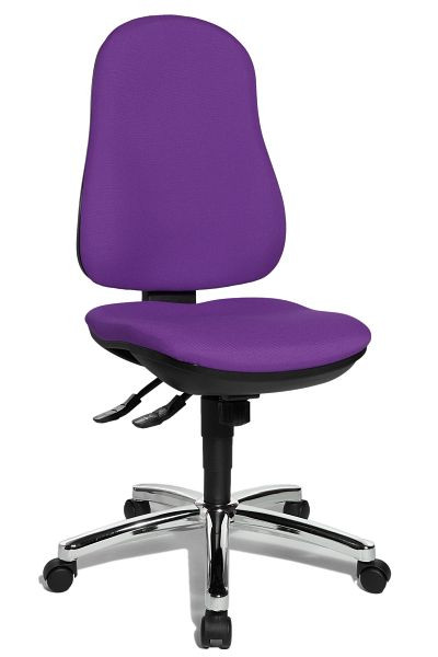 Topstar Bequemer Bandscheiben-Drehstuhl, stufenlose Sitzhöhenverstellung, lila, 8559G03