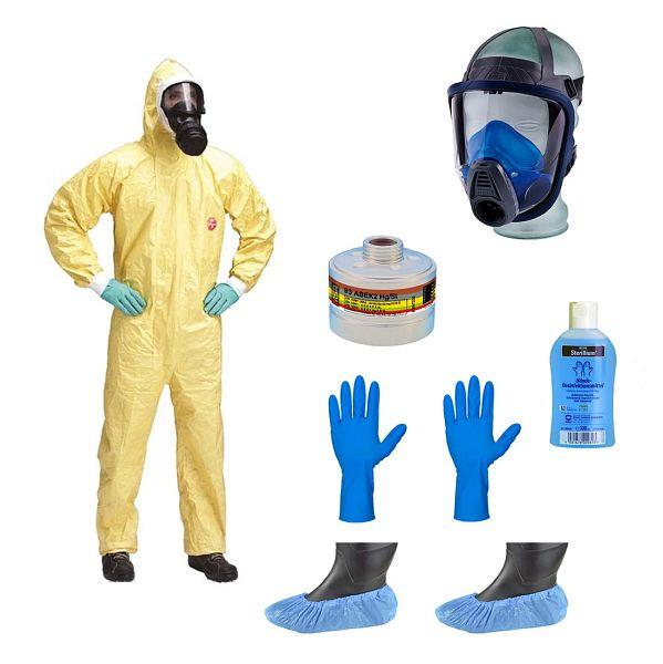 MBS Medizintechnik PSA ABC-Schutzanzug Komplett Set - Profi - (Persönliche Schutzausrüstung) - High-Risk, 102390