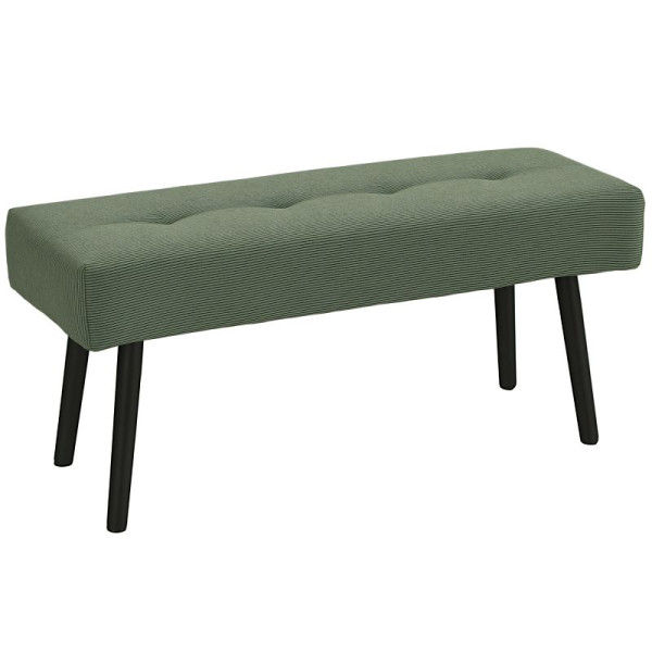 HOMCOM Sitzbank Polsterbank mit Cordbezug, Bettbank mit Metallbeine, Schuhbank 100 x 36 x 45 cm, 831-908V00GN