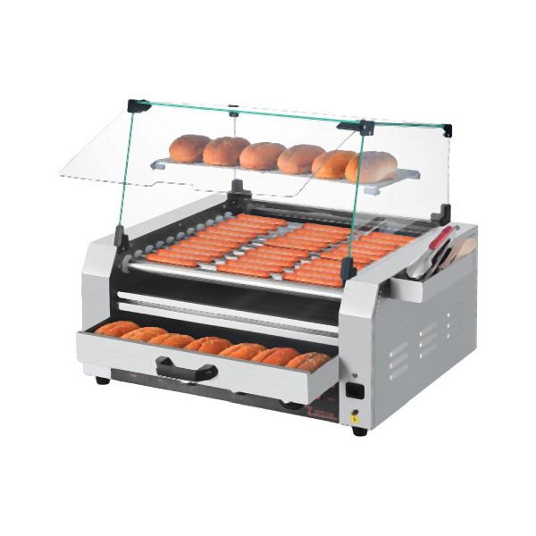 VEVOR 11 Rollen Hot Dogs Elektrogrill Rollengrill Würstchengrill Brötchenwärmer, DMBBWHGDSRGJQ1BB8V2