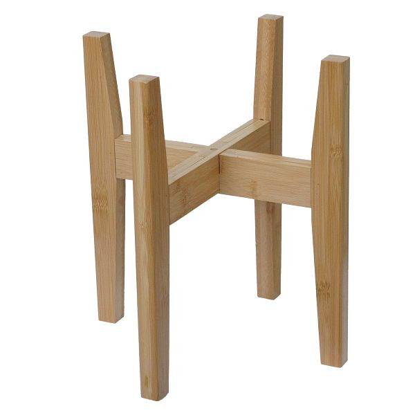 Mendler Bambus Pflanzenständer HWC-Q31, Blumenständer Blumentopfständer Blumenhalter, verstellbar 30x27-37cm, natur, 121358