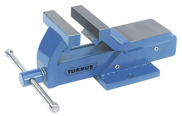 KUKKO Ganzstahl-Schraubstock, Farbe: blau, Breite der Schraubstockbacken: 100 mm, 520-100