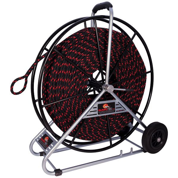 Runpotec Zugseil Polyester, Durchmesser 12mm 200m inklusive Haspel, 10121