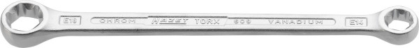 Hazet Doppel-Ringschlüssel TORX®, Außen TORX® Profil, E14, E18, 609-E14XE18