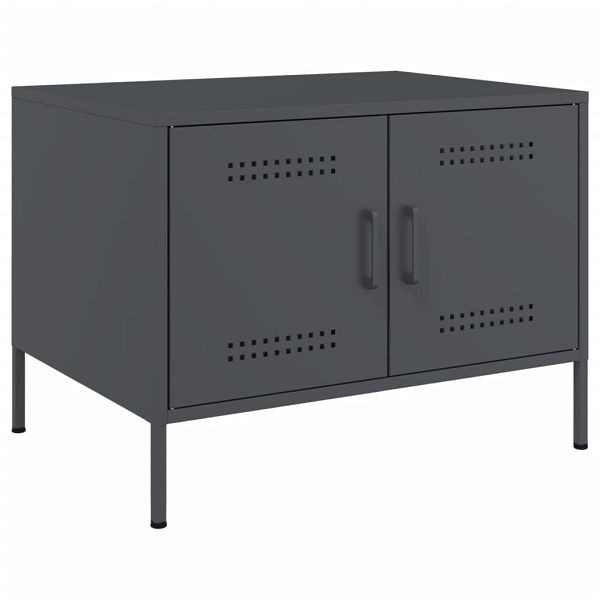 vidaXL Couchtisch Anthrazit 68x50x50,5 cm Kaltgewalzter Stahl, 843032