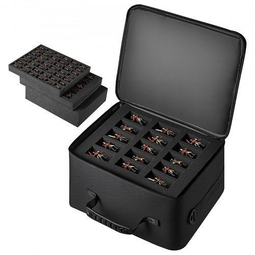 VEVOR Miniatur Aufbewahrungstasche für Modelle 1:500-1:750, mit Schultergurt, 3 Schaumstoffschichten (ohne Minis), CDGDRMJCMX000N5TT001V0