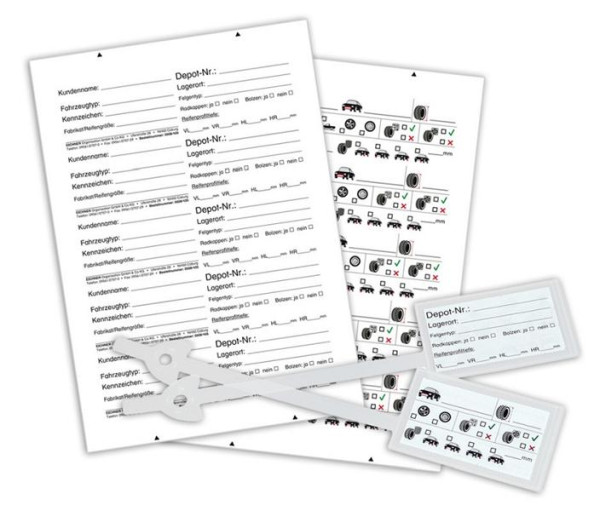 Eichner Rad-/Reifenanhänger neutral ohne Bezeichnungsschild für Handbeschriftung, ohne Karton-Etiketten, VE: 100 Stück, 9219-00049