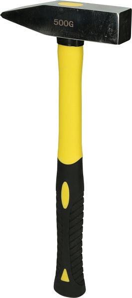 KS Tools Edelstahl Schlosserhammer mit Fiberglasstiel, 500g, 964.2041
