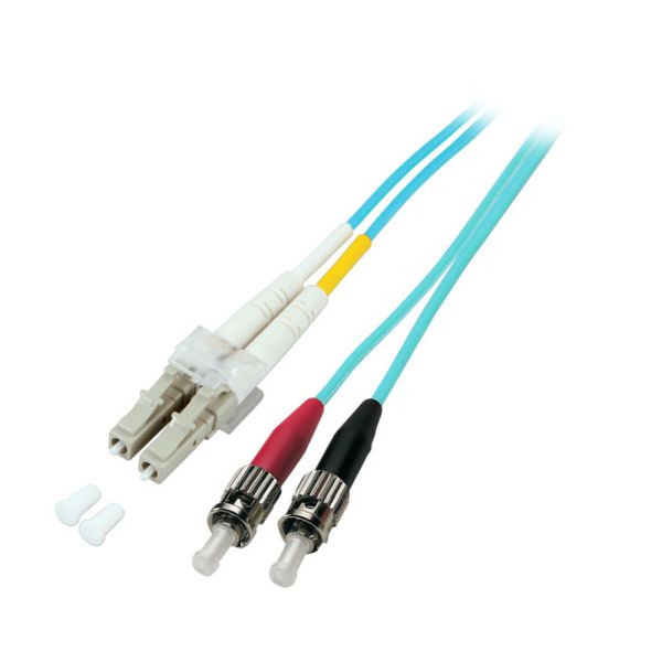 Dönges Patchkabel LWL, LC/ST 50/125y, OM3, 0,5 m, aqua, 108247