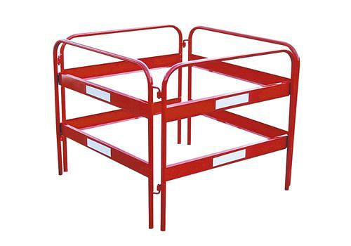 Schake Schachtschutzgitter, rot, 1,00 m breit, 2-teilig, zusammenklappbar, 286177