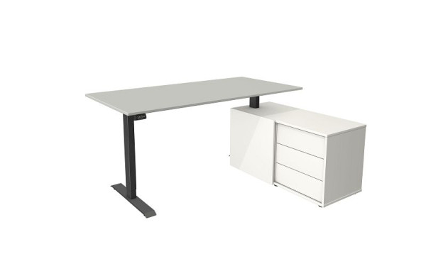 Kerkmann Komplettarbeitsplatz Move 1 anthrazit, Weiß/lichtgrau, 10216611