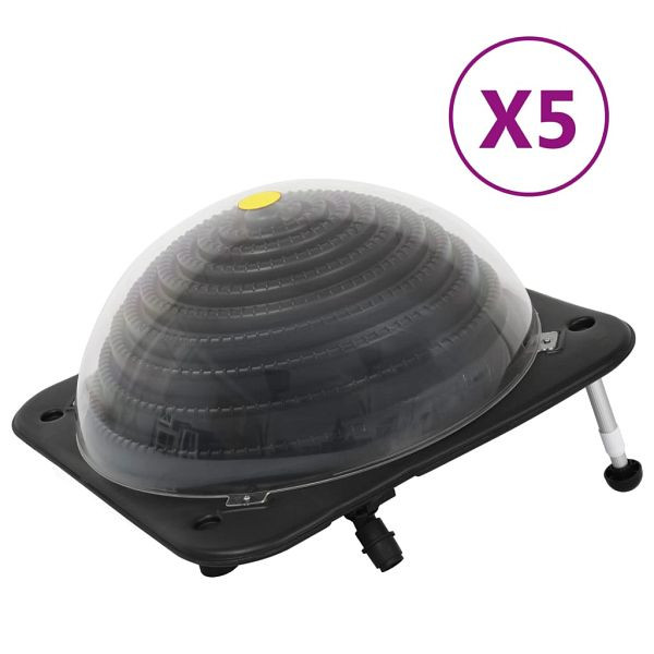 vidaXL Solarkugel Poolheizung 5 Stück 75x75x36 cm HDPE Aluminium, 3079665
