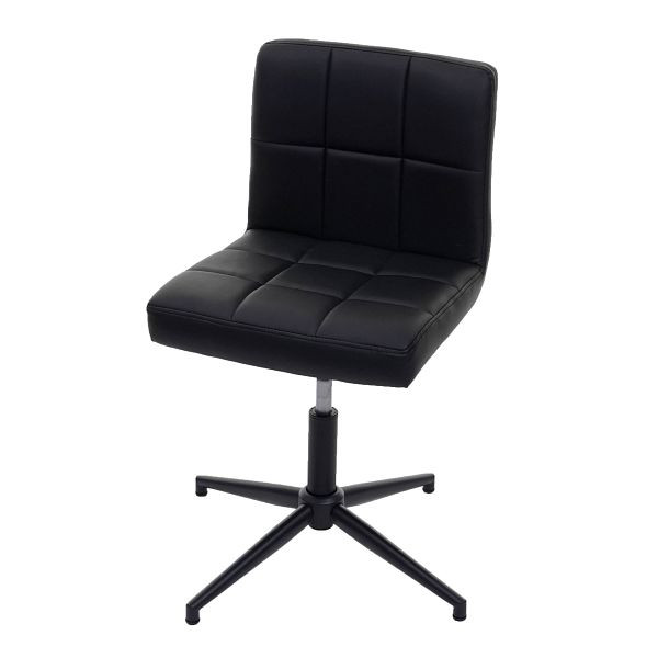 Mendler Bürostuhl Kavala II, Schreibtischstuhl Stuhl, höhenverstellbar Drehmechanismus, Kunstleder schwarz, Fuß schwarz, 73453