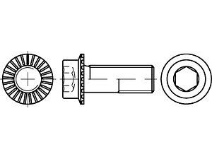 ART 88912 Innen-6-Kant-Schrauben Kl. 100 mit Sperr-Ripp, M 10 x 35 VE=S (100 Stück)