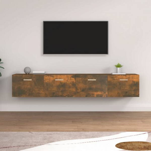 vidaXL Wandschränke 2 Stück Räuchereiche 100x36,5x35 cm Holzwerkstoff, 3115665