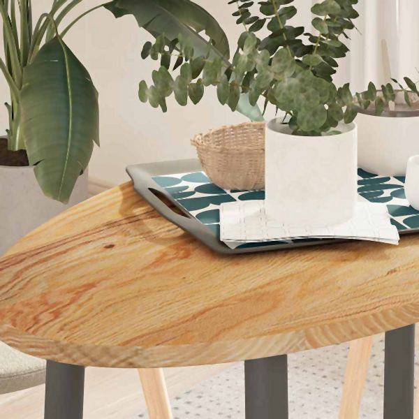 vidaXL Tischplatte Hellbraun 100x50x2 cm Massivholz Eiche Oval, 4009046