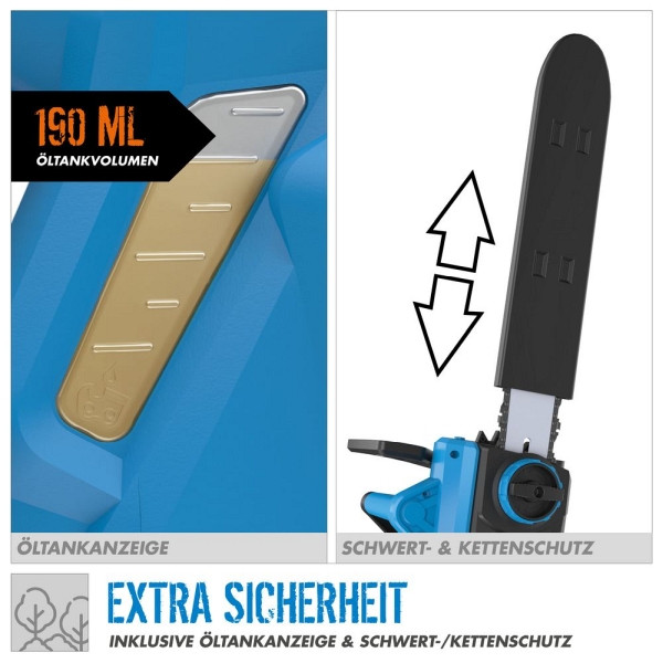 Sägekette Für Motorsäge GUEDE KS350E – 35 Cm Schwert, 3/8 1,3 Mm, 53 Treibglieder, Halbmeißel