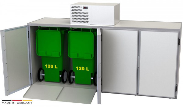 hefa Abfallkühler KK 120/4 Typ 3, Kältesatz oben, Abmaße: 1120 x 2.420/2.720 x 700 mm, KK 120/4 Typ 3 H 04