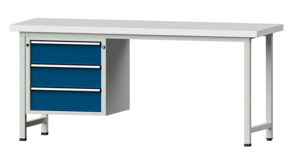 ANKE Werkbänke Kombiwerkbank, Modell 726 V, 2000 x 700 x 900 mm, RAL 7035/5010, KSP 50 mm, 410.751