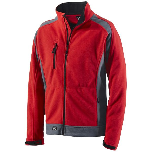 Korsar Fleecejacke Spirit poppyrot-asphaltgrau in Größe L, 3371127797