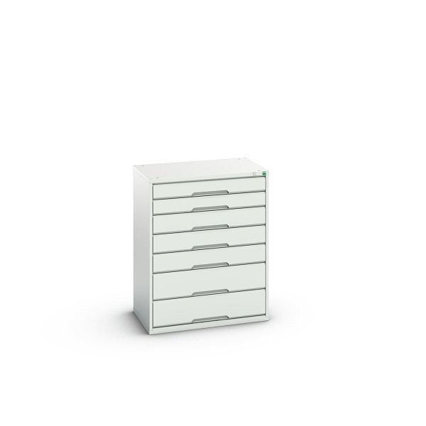 bott verso Schubladenschrank, mit 7 Schubladen, BxTxH: 800 x 550 x 1000 mm, Lichtgrau / Lichtgrau, 16925149.16