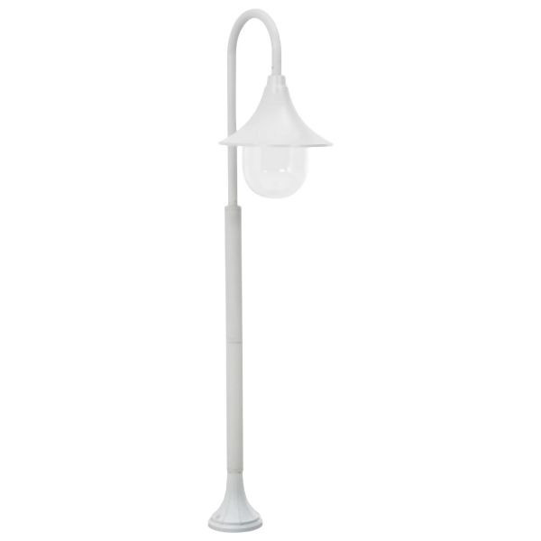 vidaXL Garten-Pollerleuchte E27 120 cm Aluminium Weiß, 44210