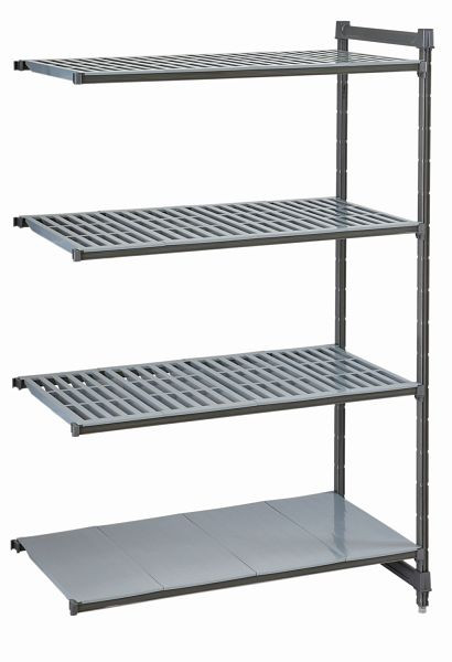 Cambro Camshelving®-Basics Anbauregal 3V + 1S 18X54X64 Matt-Graphit, CBA185464VS4580